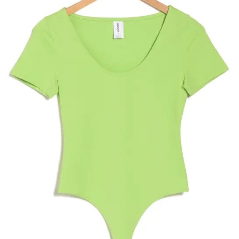 Abound Scoop Neck Short Sleeve Bodysuit in Green